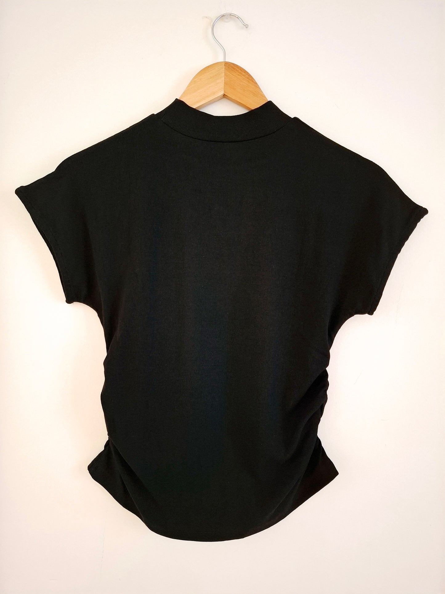 Camiseta Sault fruncido negro