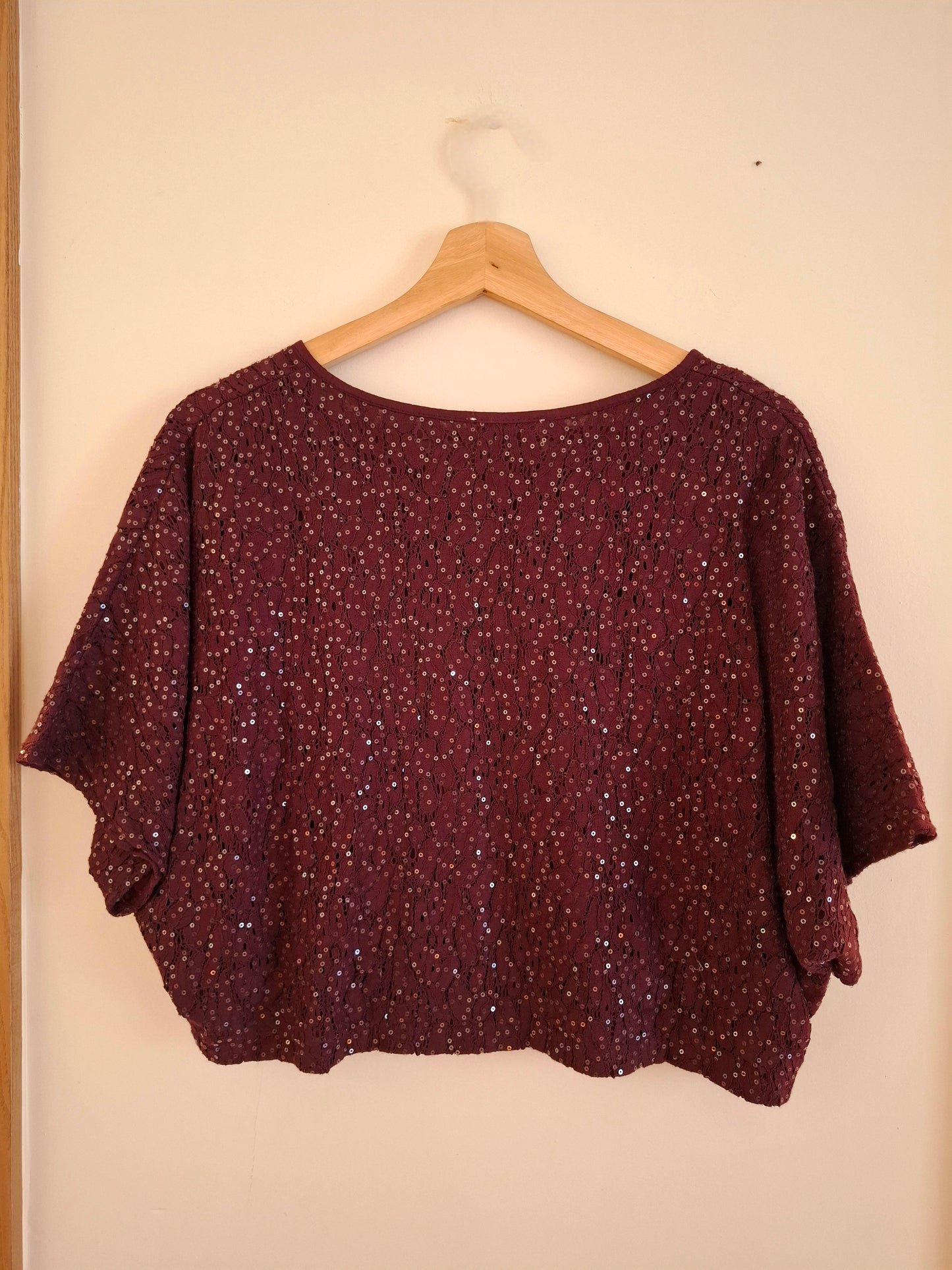 Chaqueta Siena vino lentejuelas