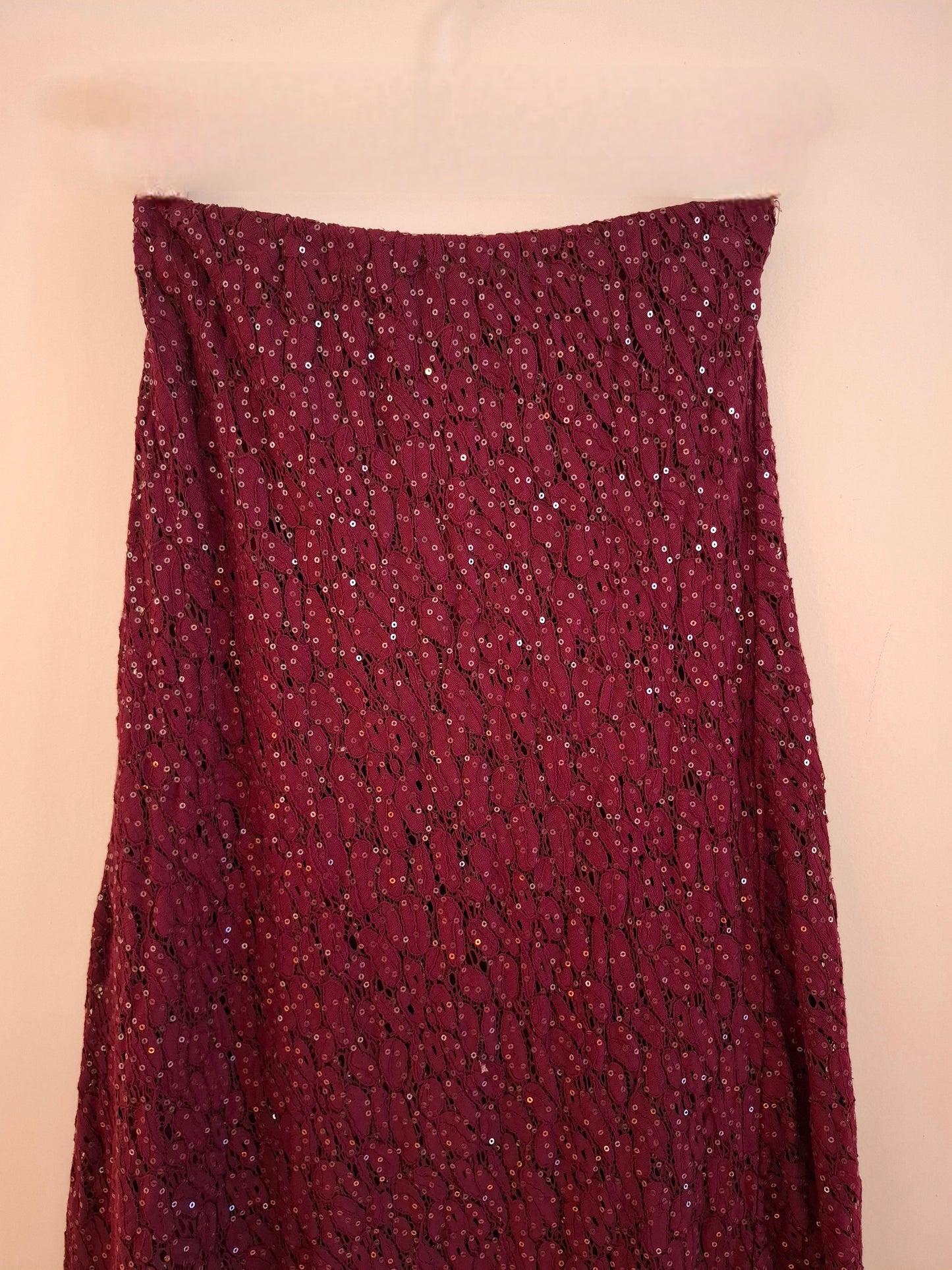 Falda Sienna color vino