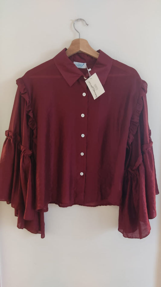 Camisa Bruma color vino