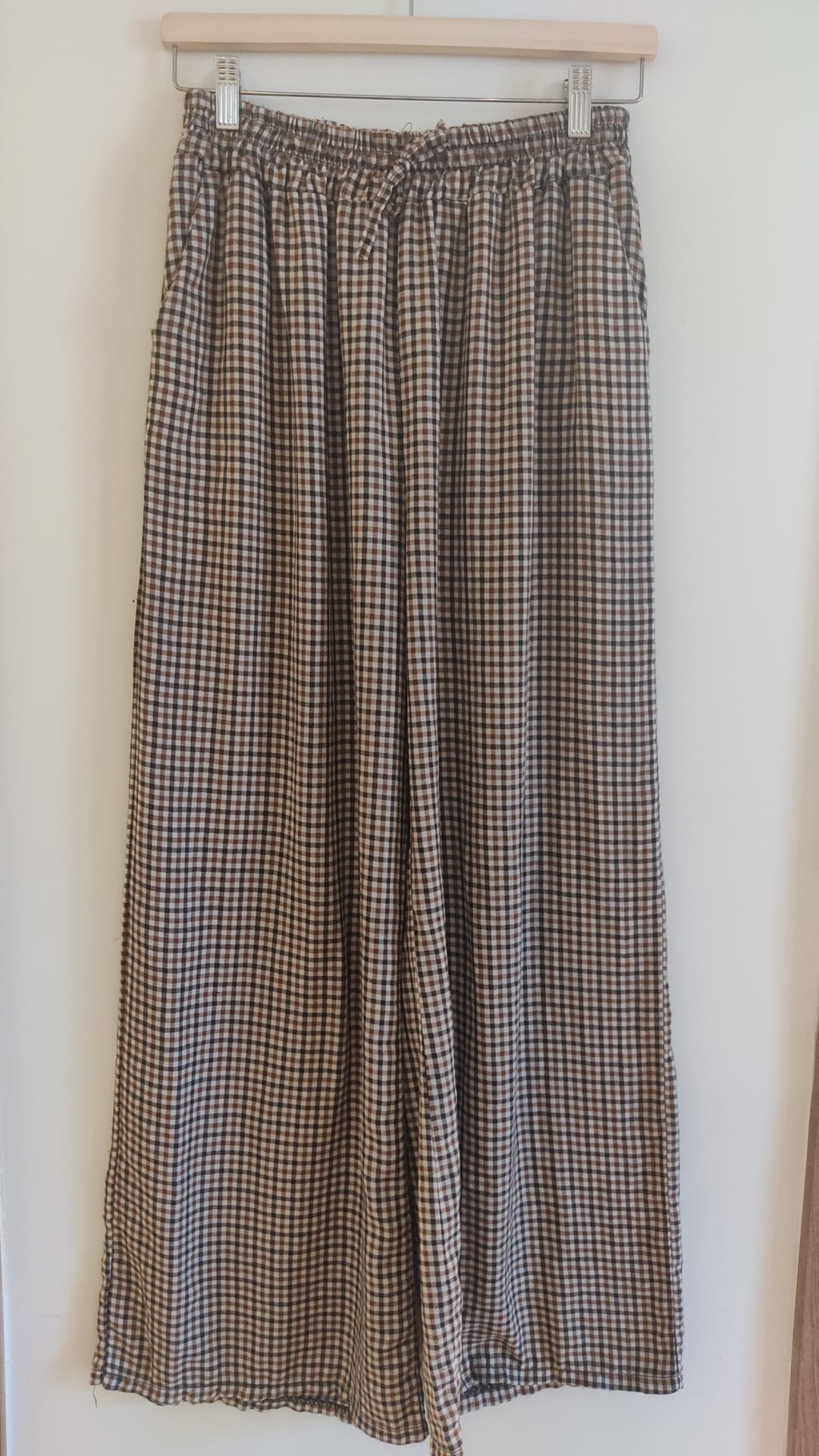 Pantalón Ébano cuadros marrón