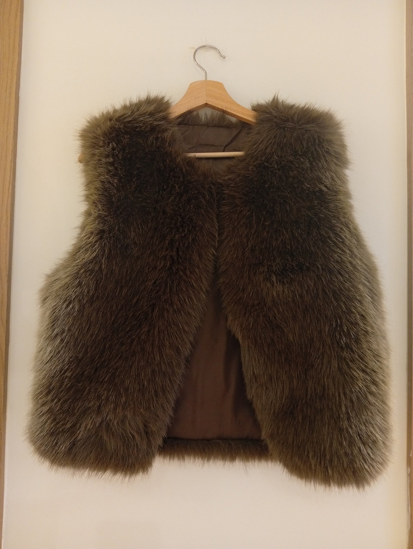 Chaleco Fur Marrón