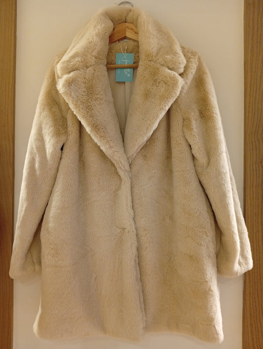 ABRIGO FUR BEIGE