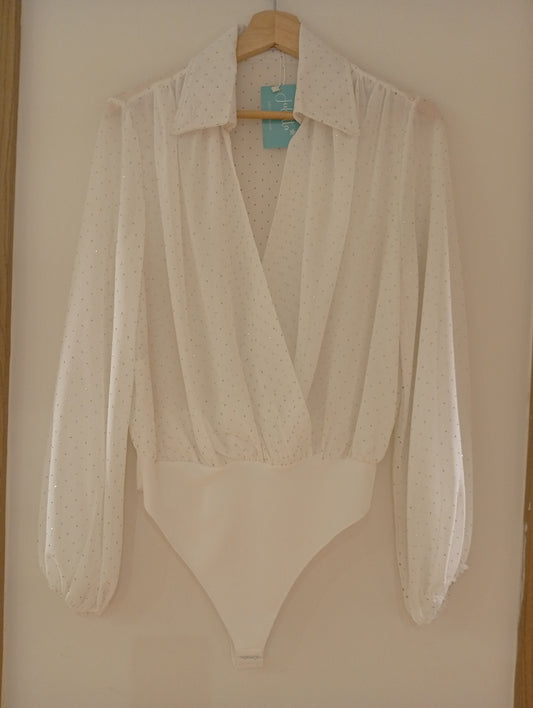 Body Eira brilli brilli blanco (plata)