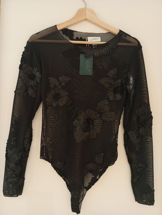 Body Aura Flores negro