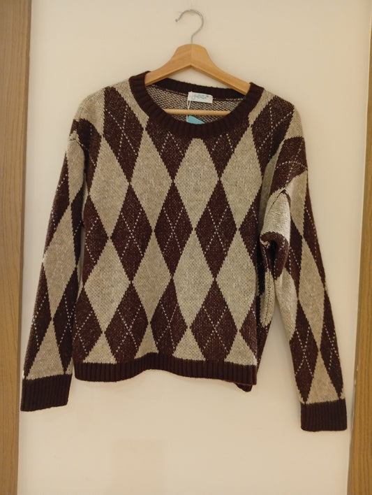 Jersey Clara rombos marrón