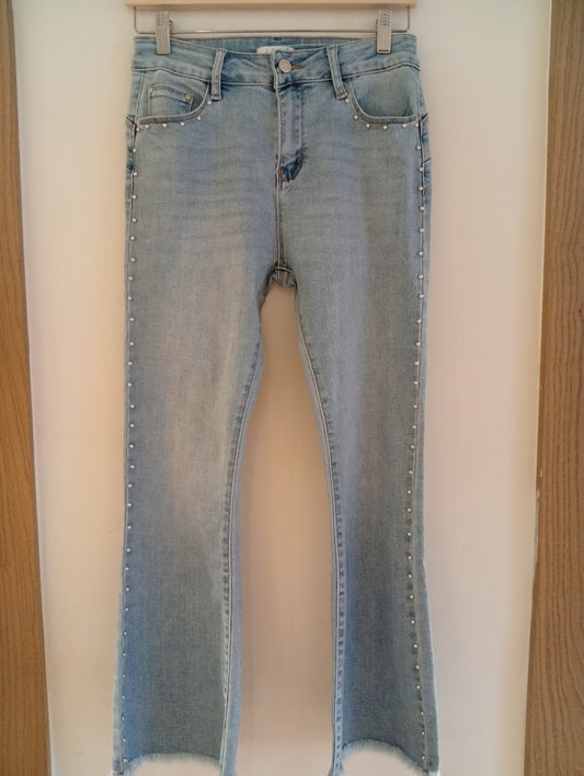 Pantalón Índigo azul tachuelas