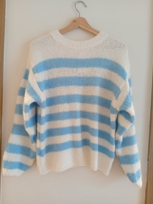 Suéter Iris rayas azul